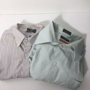 Dockers XL Stripes Lot of 2 LS Button Front Shirt